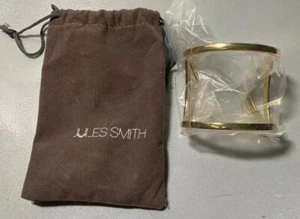 JULES SMITH Jane Cuff Metallic Bracelet in GOLD w/ Bag $90 - NEW Free Ship USA - Picture 1 of 4