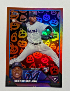 2023 Topps Update #US320 GEORGE SORIANO RC Jack-O'-Lantern Foil ssp RARE