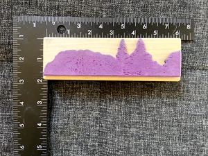 Alextamping Doppelseitiger Gummistempel WM P14 Bäume Laub Büsche Hintergrund Neu - Bild 1 von 3