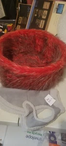 Sherpa Dog Coat Hand Made In USA Gary SIZE XS/M TEE CUP DOG Red Fluffy Dog Bed - Picture 1 of 4