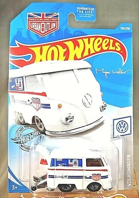 2019 Hot Wheels #136 Volkswagen 2/10 KOOL KOMBI White Variant w/Gray 5 Spokes  - Image 1 of 4