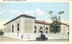 Edificio de Correos Stanford Connecticut c 1920 Automóvil Arquitectura Postal - Imagen 1 de 2