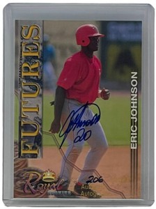Eric Johnson 2001 Royal Rookies Futures Autographs /6995 Indians Auto #31