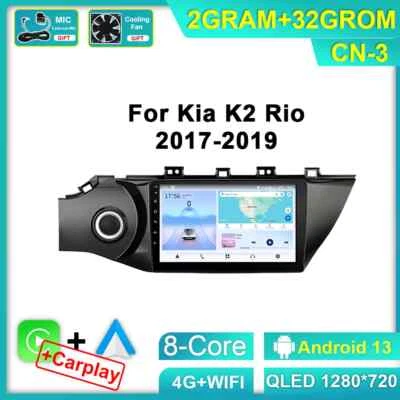 For KIA K2 RIO 4 2017-2019 Multimedia Video Player Android Car Radio CarPlay GPS - Image 1 of 4
