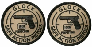 GLOCK PERFECTION SAFE ACTION PISTOLEN BESTICKTER AUFNÄHER - 2 STCK. - Hakenstütze 3" - Bild 1 von 1