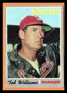 Ted Williams Topps 1970 #211 Washington Senators - Foto 1 di 2