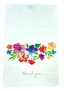 Current Inc. Vintage Thank You Cards White with Floral Watercolor Style 8 C/E - Picture 1 of 4