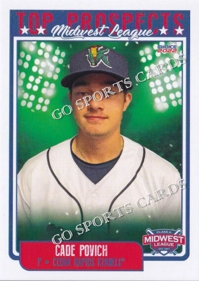 2022 Midwest League Top Prospects Cade Povich RC Rookie Twins - Image 1 of 1