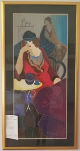 Itzchak  Tarkay Tired At Tea  Original Color Serigraph Signed Limited Edition MF - Picture 1 of 2