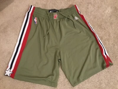 2015 Talla XL 50 Miami Heat Home Fuerzas Armadas Fuertes Auténticos Pantalones Cortos Usados en Juegos Foto 1 de 4