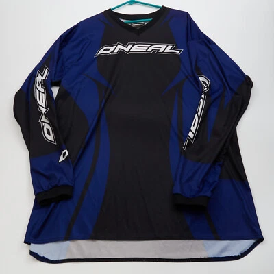 Camisa ONEAL Para Hombres 2XL Motocross Moto MX Dirt Bike Manga Larga Azul Negra Foto 1 de 4