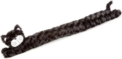 Novelty Draught Excluder Dog Cat Design Fabric Fleece Draft Door Stopper Cushion - Image 1 of 4