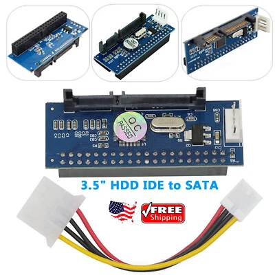 3.5" 40-Pin 40pin IDE To 7+15Pin 22-Pin Male SATA adapter PATA-SATA For HDD,CD - Image 1 of 4