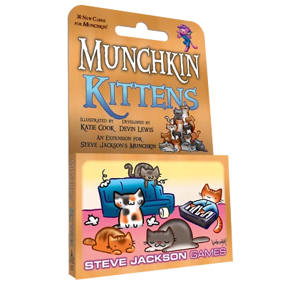 Munchkin Kittens 30 Card Game Expansion Steve Jackson SJG4215 Booster Pack Cats - Image 1 of 3