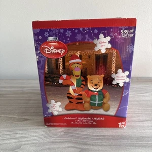 Gemmy 2009 Disney Winnie Puuh und Tigger 4 Fuß Weihnachten luftgeblasen aufblasbar - Bild 1 von 9