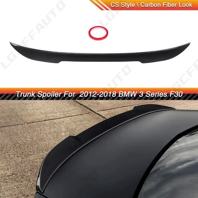 Para BMW Sedán 2013-2018 F30 F80 M3 Estilo CS ABS Fibra de Carbono Baúl Alerón Labio Foto 1 de 4