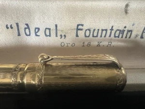 Ideal Retractable Fountain Pen Gold Vintage C - Picture 1 of 14