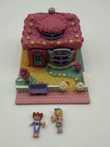 Polly Pocket Ice Cream Parlor Scented Playset 1995 Vintage Bluebird w/ Figures - Picture 1 of 8