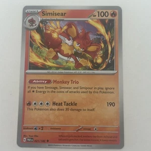 Pokemon Simisear 021/182 Sv04: Paradox Rift Regular - Picture 1 of 2