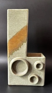 Vintage Studio Pottery Architectural Design Vase - Picture 1 of 8