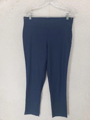 Pantalones Focus 2000 para mujer 10 azul marino mezcla de rayón elásticos ajustados al tobillo para oficina Foto 1 de 4