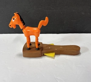 Donkey Horse VTG Push Paddle Puppets Collapsing Toy British Patent WORKS - Picture 1 of 7