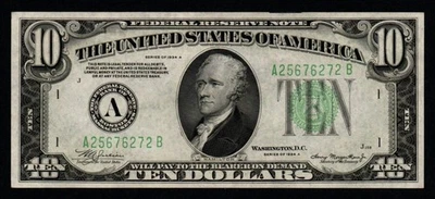 1934A $10 GEM UNC Better BOSTON District Federal Reserve Note! - Image 1 of 2