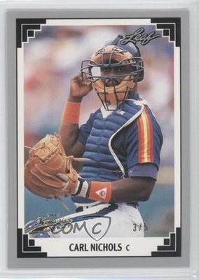 1991 Leaf 2014 Leaf Memories Buyback Gold /5 Carl Nichols #217 - Image 1 of 2