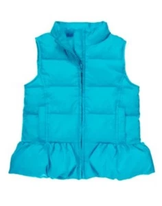 GYMBOREE FANCY DALMATIONS BLUE PUFFER VEST 3 4 5 6 7 8 10 12 NWT - Picture 1 of 2