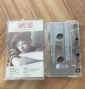 Vintage Simply Red Picture Book MINtY Cassette Tape Rare Nice - Picture 1 of 4