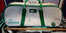 Adidas Vintage 1970s Green White Tennis Bag Trefoil Peter Black Keighley RARE