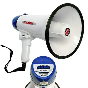 5 Core Megaphone Speaker Portable • 20W Bullhorn w Siren • Adjustable Volume Bul - Picture 1 of 15