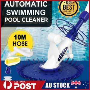 Automatic Swimming Pool Cleaner Set Floor Climb Wall Vacuum Hose Suction 10M - Picture 1 of 12