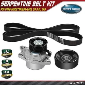 3x Serpentine Belt Drive Component Kit for Ford Windstar 1999-2003 V6 3.8L GAS - Picture 1 of 9