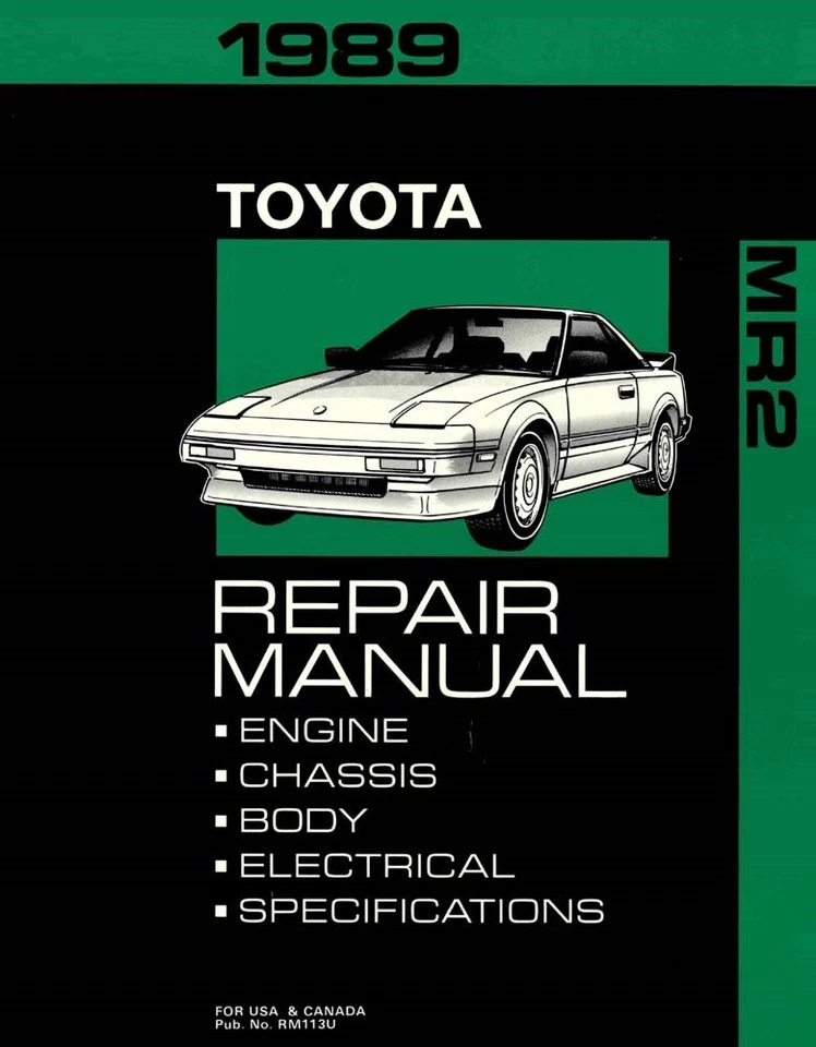 Toyota MR2 1989 manual de reparación de taller libro motor transmisión OEM Foto 1 de 1