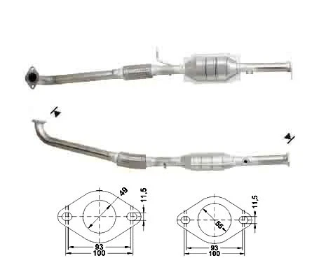 CATALIZZATORE PER MG-ROVER MG ZR 1.4i 16V 1396 cc 76 Kw/103 cv 14K4F4 >|ch 2D610 - Imagen 1 de 1
