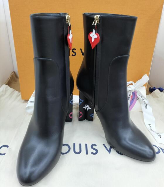 Louis Vuitton mfa0140 black size Ankle Boots 36sz Fur