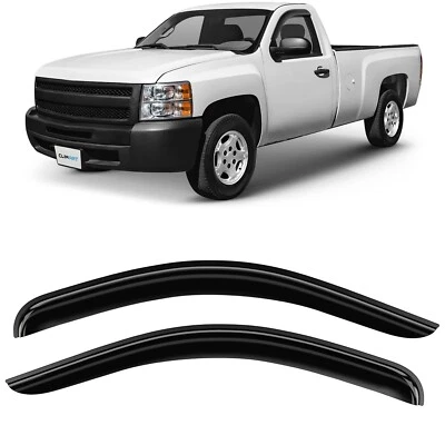 Sun Rain Visors Wind Rain Guards for 2007-2013 Chevy Silverado Regular Cab - Image 1 of 4