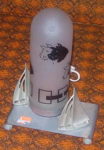 ART DECO  MID-CENTURY  SCOTTIE DOG LAMP AND BULLET SHADE GLOBE  TERRIER - Afbeelding 1 van 4