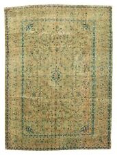 Vintage Hand-Knotted Carpet 9'6" x 12'7" Traditional Oriental Wool Area Rug