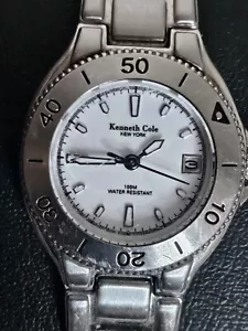 Kenneth Cole KC4095 Ladies Quartz Watch Date Rotating Bezel New Battery Running - Picture 1 of 8