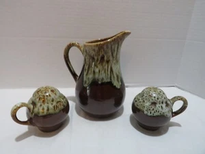 Brocca e shaker sale/pepe vintage in ceramica smaltata a goccia Canonsburg - Foto 1 di 7