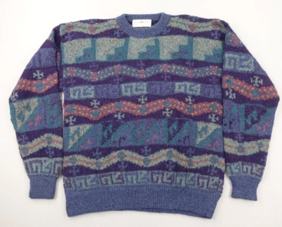 The Peruvian Connection Sweater Mens XL Alpaca Geometric Colorful Graphic Art - Image 1 of 4