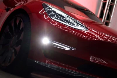 Luces antiniebla LED de doble color AlphaRex DoubleTap para Tesla Model 3 Y 2017-2023 Foto 1 de 4