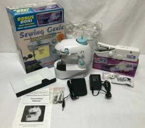 Sewing Genie Professional Mini Sewing Machine + Mini Stitcher with Carry Case - Picture 1 of 8