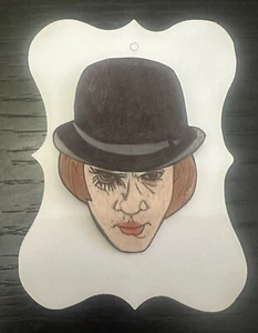 Handmade Hand Drawn Retro A Clockwork Orange Shrinky Dink Pin Pinback Brooch - Picture 1 of 1