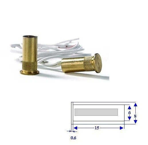 BSYSTEM CONTATTO MAGNETICO MINIATURIZZATO DA INCASSO IN OTTONE A/SS1