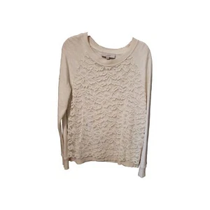 Loft Sweatshirt Women's Size Medium Ivory - Picture 1 of 5
