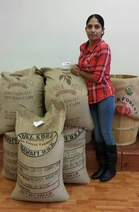 100% HAWAIIAN KONA COFFEE BEANS PEABERRY MEDIUM ROASTED 3 POUNDS IN 1 POUND BAGS - Picture 1 of 24