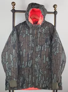 VTG CABELAS Size XL Mens Trebark Goose Down Reversible Camo Blaze Orange Jacket - Picture 1 of 12